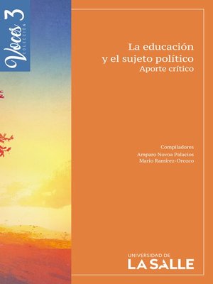 cover image of La educación y el sujeto político